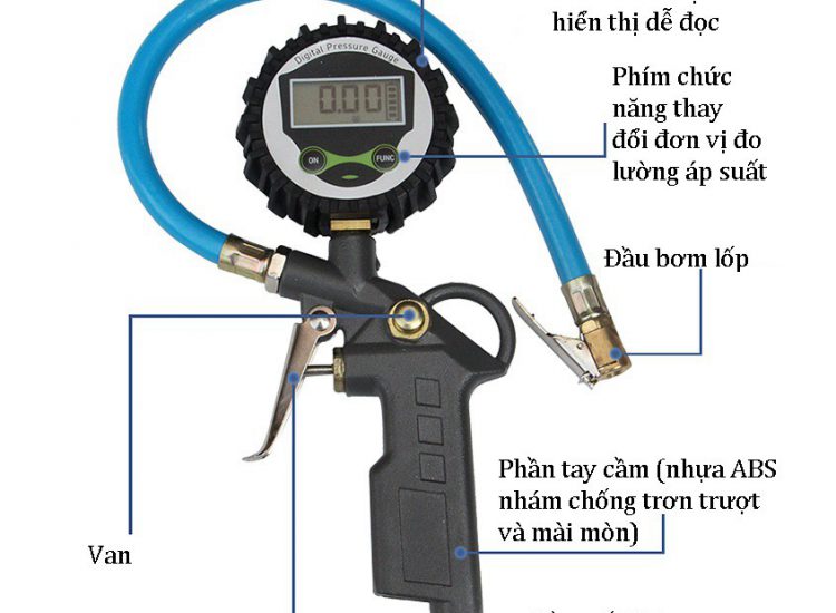 Top 3 đồng hồ đo áp suất lốp chính hãng giá tốt